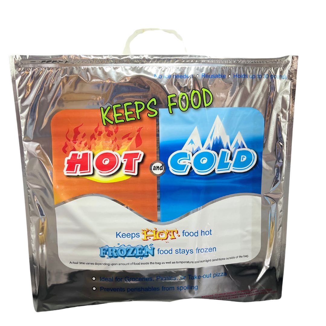 Wrapdit's Large Insulated Bags for Hot and Cold Food | Reusable Cooler for Groceries, Travel, and Delivery | Keeps Food Fresh Longer | Pack of 2 bags.