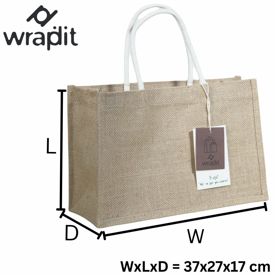 Eco-Friendly Reusable Jute Bags with Sturdy Cotton Handles – Sustainable Burlap Tote Bags in Multiple Sizes for Shopping, Gifting, and Daily Use – Durable, Biodegradable, and Stylish Design 1
