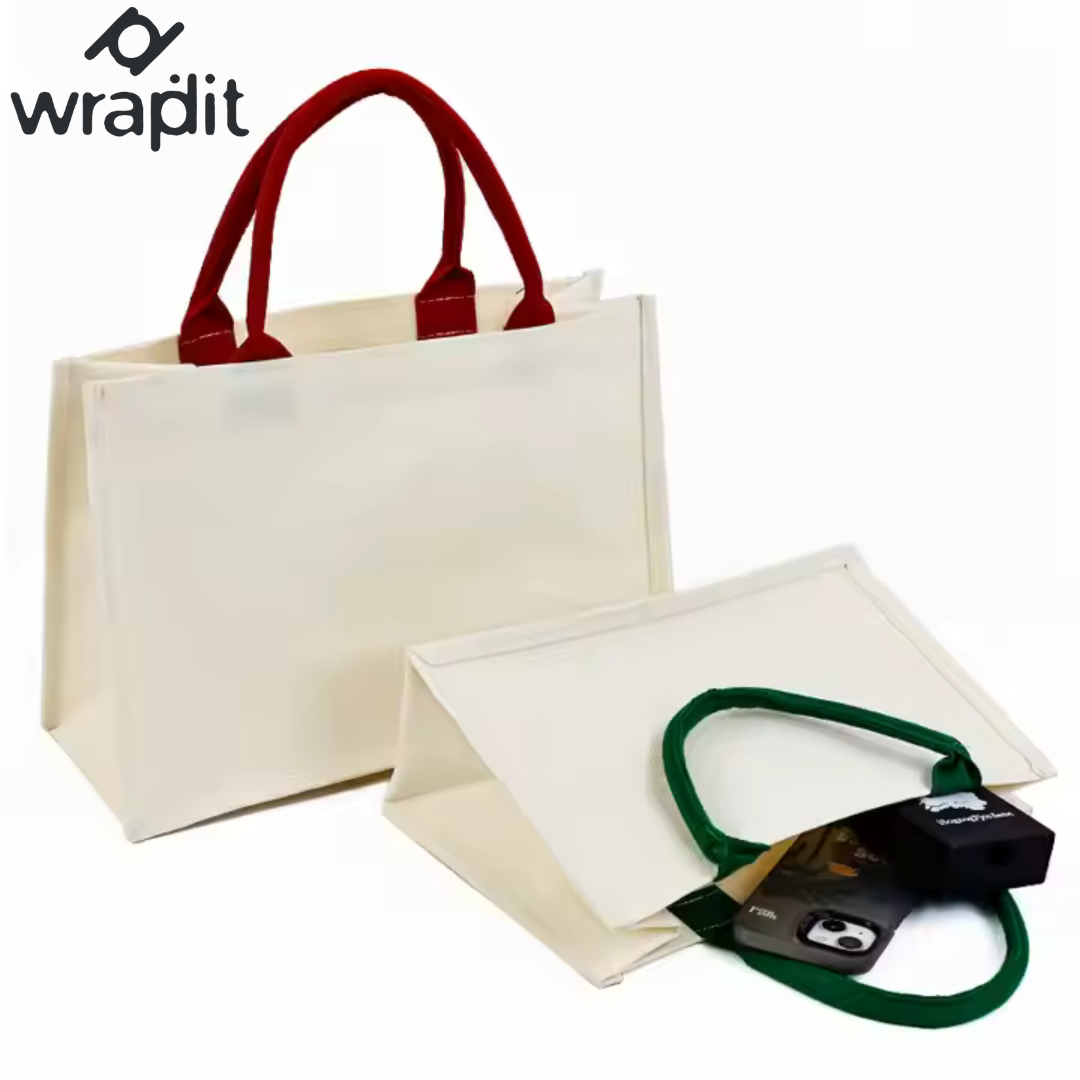 Canvas Bag Color Handle Style