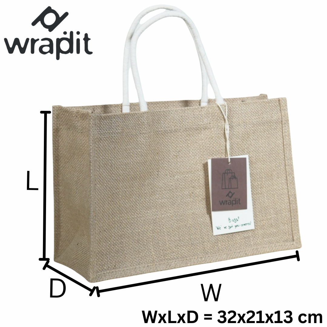 Eco-Friendly Reusable Jute Bags with Sturdy Cotton Handles – Sustainable Burlap Tote Bags in Multiple Sizes for Shopping, Gifting, and Daily Use – Durable, Biodegradable, and Stylish Design 1