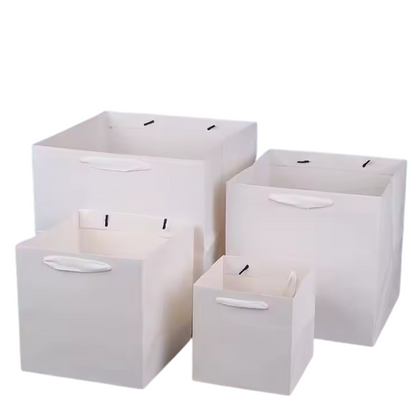 Wrapdit's Premium White Gift Bags with Handles – Sturdy, Biodegradable, and Recyclable Gift Bags for Shopping, Events, and Retail Packaging – Available in Multiple Sizes