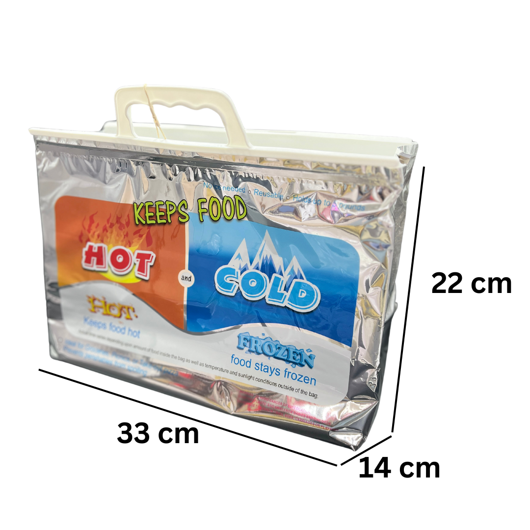 Insulated Food Bags for Hot and Cold | Durable Snap lock and Leakproof Design| Pack of 10 bags.