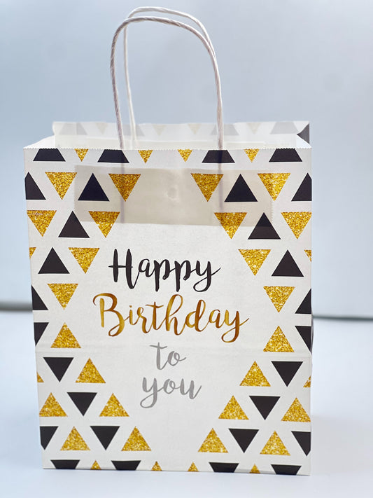 Add Charm to Your Gifting: Birthday Kraft Paper Bags Collection || Pack of 12 Bags.