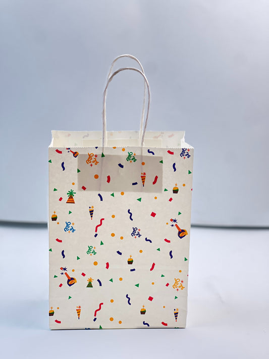 Festive Celebration Gift Bag with Colorful Design. || Pack of 12 Bags.