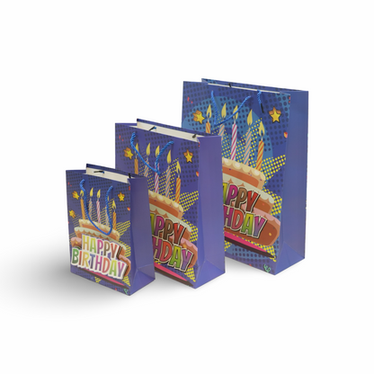 Celebrate in Style with Eco-Friendly Birthday Gift Bags!! Pack of 12 Bags.