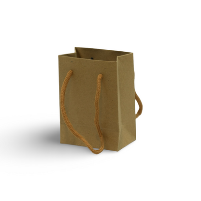 Lace Handle Kraft Paper Bag – Elegance Meets Durability | Pack of 12 Bags.