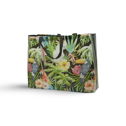 Exotic Jungle Bliss Non-Woven Bags|| Stylish and Durable bag for everyday use|| Pack of 12 bags||