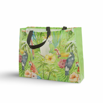 Exotic Jungle Bliss Non-Woven Bags|| Stylish and Durable bag for everyday use|| Pack of 12 bags||